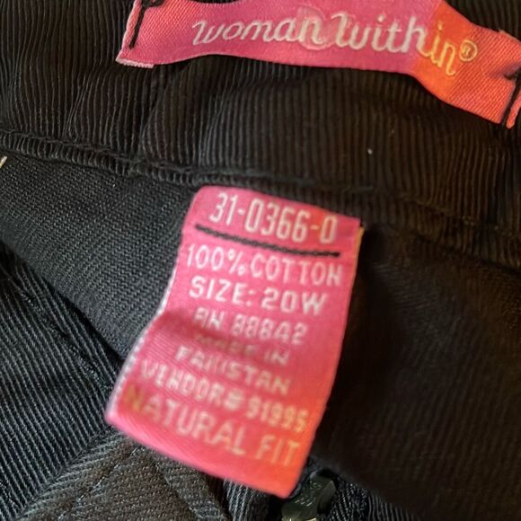 NWT Woman Within size 20W straight leg two button wide waistband  jeans. - Picture 4 of 6